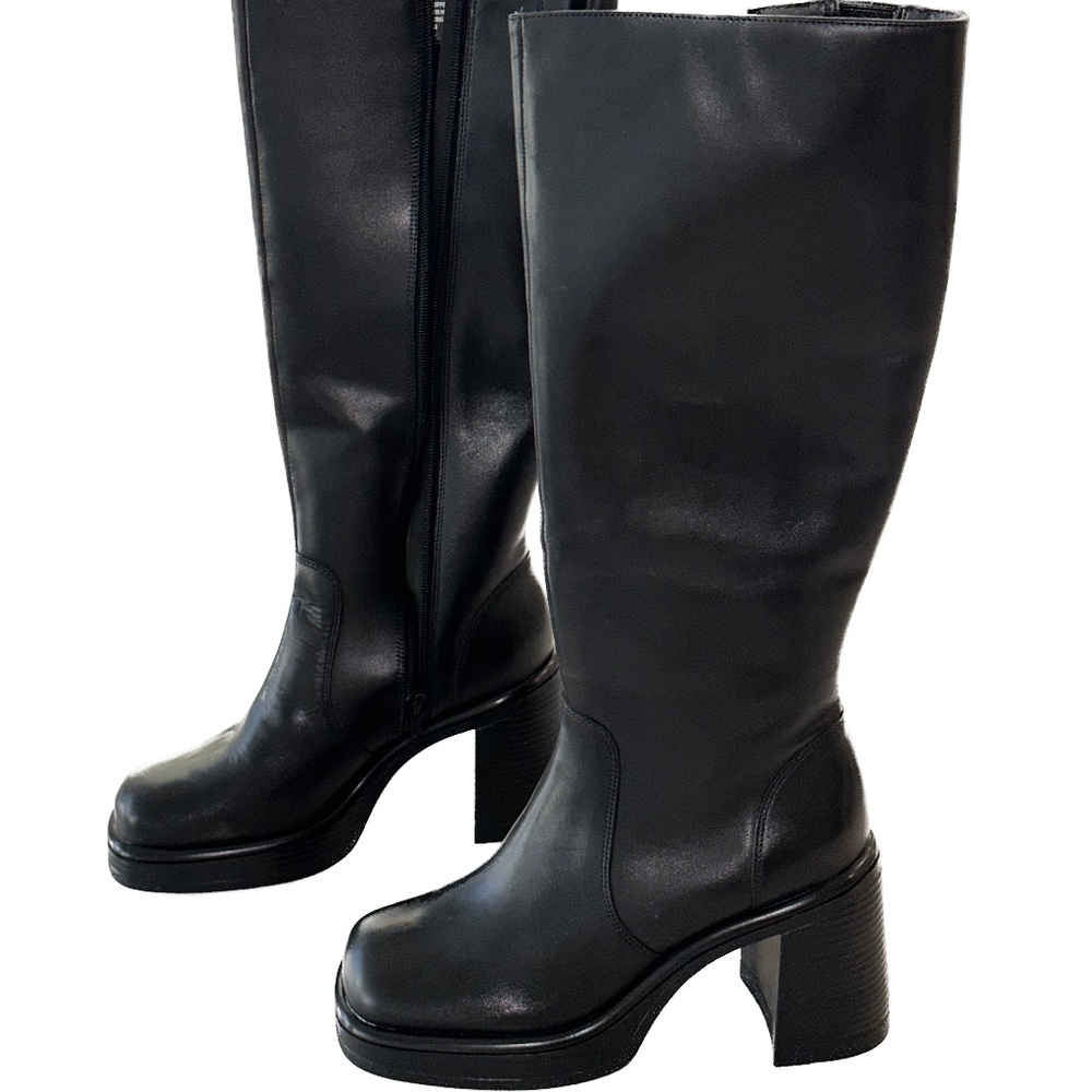 Steve Madden Women's Fanatik Black Leather (Size: 6.5)